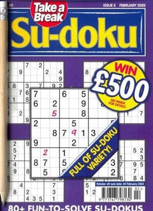 Take a Break Sudoku magazine