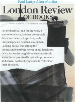 London Review of Books, issue VOL47/17