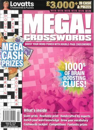 Lovatts Mega Crosswords Magazine Issue NO 90