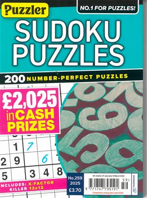 Sudoku Puzzles, issue NO 259