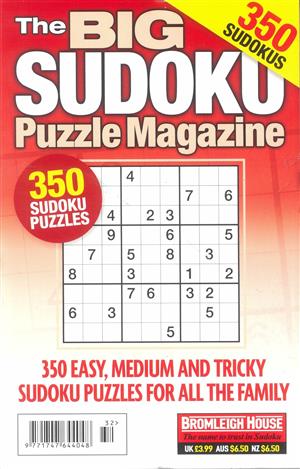 Big Sudoku Puzzle, issue NO 132