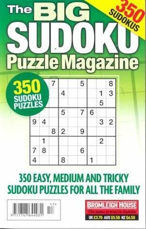 Big Sudoku Puzzle magazine