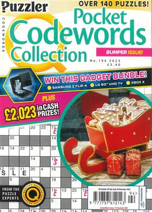Puzzler Pocket Codewords Collection Magazine Issue NO 194