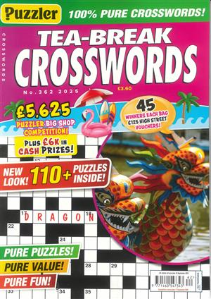 Puzzler Tea Break Crosswords, issue NO 362