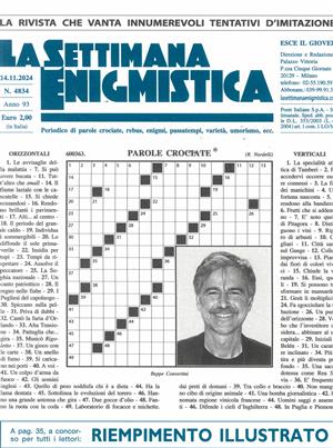 La Settimana Enigmistica, issue NO 4834