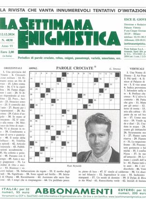 La Settimana Enigmistica, issue NO 4838