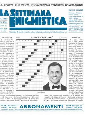 La Settimana Enigmistica - NO 4786