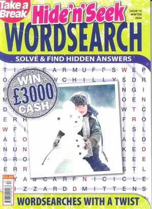 Take a Break Hide n Seek Wordsearch, issue NO 13