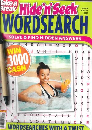Take a Break Hide n Seek Wordsearch, issue NO 8