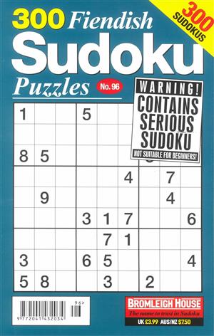 300 Fiendish Sudoku Puzzles - NO 96