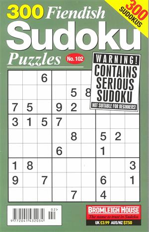 300 Fiendish Sudoku Puzzles