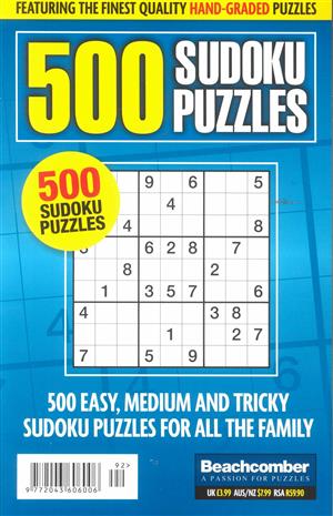 500 Sudoku Puzzles - NO 92