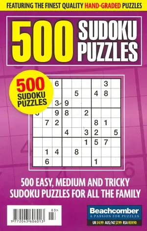 500 Sudoku Puzzles
