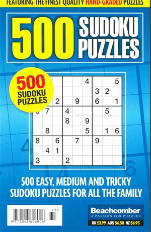 500 Sudoku Puzzles magazine