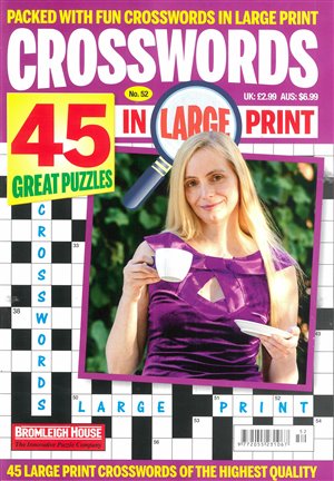 Crosswords in large print magazine