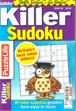 Puzzlelife Killer Sudoku Magazine Issue NO 38