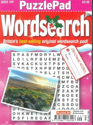 Puzzlelife PuzzlePad Wordsearch, issue NO 109