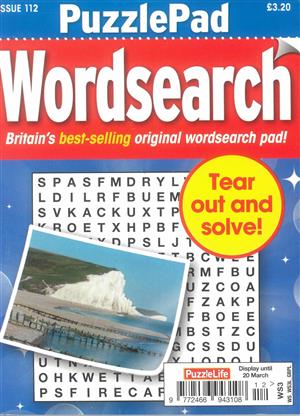 Puzzlelife PuzzlePad Wordsearch, issue NO 112