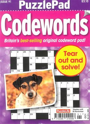 Puzzlelife PuzzlePad Codewords Magazine Issue NO 91