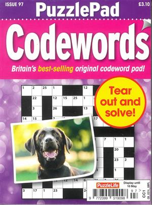 Puzzlelife PuzzlePad Codewords Magazine Issue NO 97