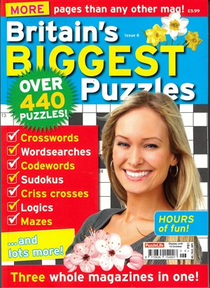 Britain's Biggest Puzzles Magazine Issue NO 6