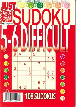 Just Sudoku Difficult Magazine Issue NO 12