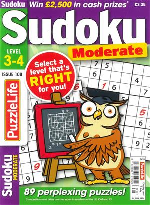 Puzzlelife Sudoku Moderate , issue NO 108