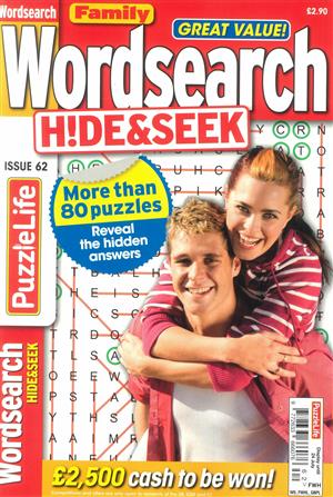 Family Wordsearch Hide and Seek, issue NO 62