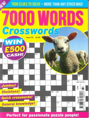 7000 Word Crosswords Magazine Issue NO 33