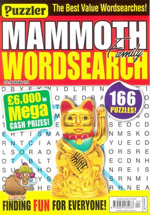 Puzzler Mammoth Family Wordsearch, issue NO 124