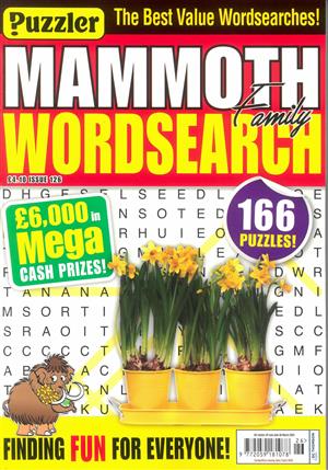 Puzzler Mammoth Family Wordsearch, issue NO 126
