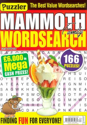 Puzzler Mammoth Family Wordsearch - NO 130