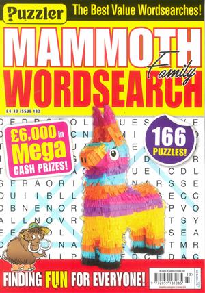Puzzler Mammoth Family Wordsearch, issue NO 133