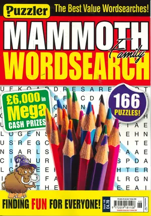 Puzzler Mammoth Family Wordsearch