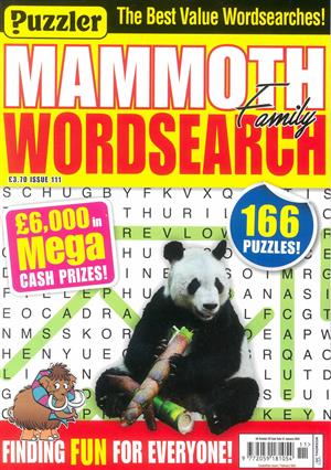 Puzzler Mammoth Family Wordsearch - NO 111