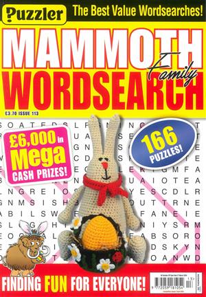 Puzzler Mammoth Family Wordsearch - NO 113
