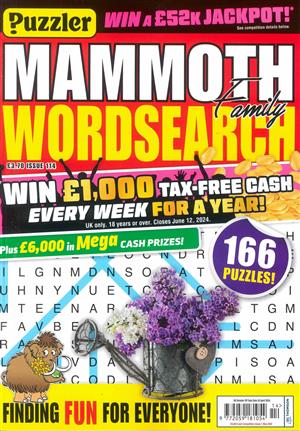 Puzzler Mammoth Family Wordsearch - NO 114