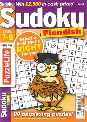 Puzzlelife Sudoku Fiendish , issue NO 101