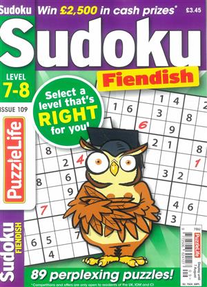 Puzzlelife Sudoku Fiendish , issue NO 109