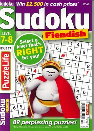 Puzzlelife Sudoku Fiendish  magazine