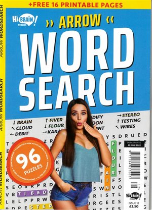 Hi Brain Arrow Wordsearch  Magazine Issue NO 12