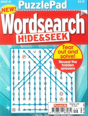 Puzzlelife Wordsearch Hide and Seek - NO 49