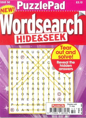 Puzzlelife Wordsearch Hide and Seek - NO 50