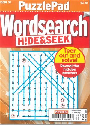 Puzzlelife Wordsearch Hide and Seek - NO 57