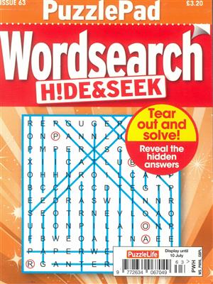 Puzzlelife Wordsearch Hide and Seek - NO 63