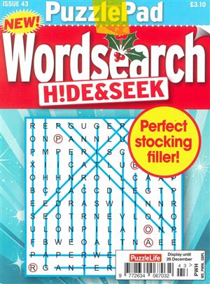 Puzzlelife Wordsearch Hide and Seek Magazine Issue NO 43