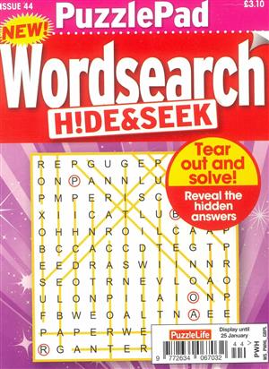 Puzzlelife Wordsearch Hide and Seek - NO 44