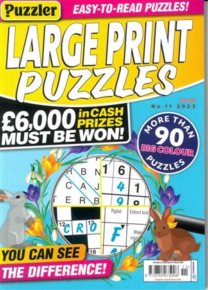 Puzzler Large Print Puzzles Magazine Issue NO 11