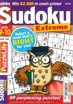 Puzzlelife Sudoku Extreme, issue NO 104