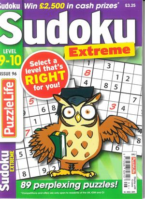 Puzzlelife Sudoku Extreme Magazine Issue NO 96